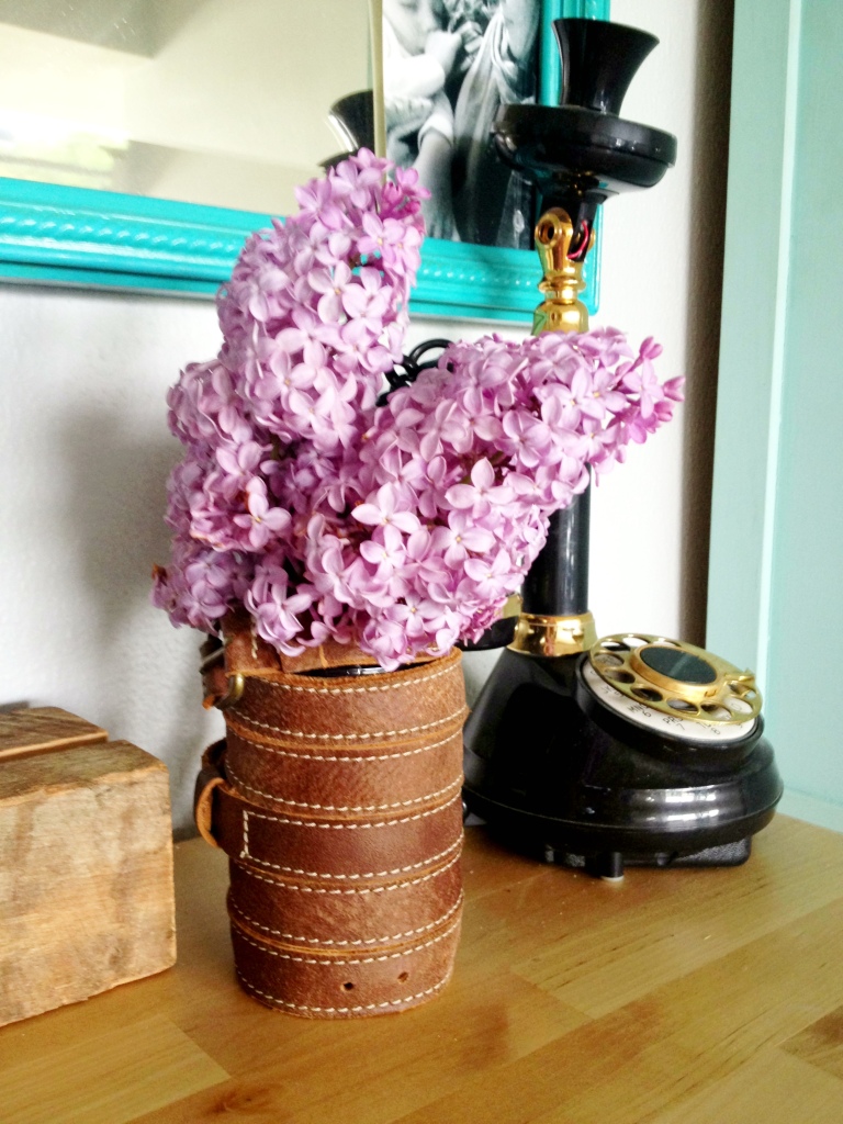 Leather Wrapped Vase