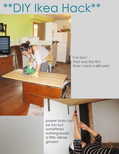 DIY Ikea Hack - Kitchen Island Tutorial - Construction 6
